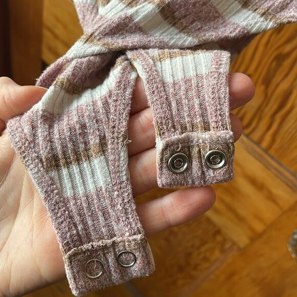 Forever21 Striped Henley Bodysuit - Picture 5 of 5